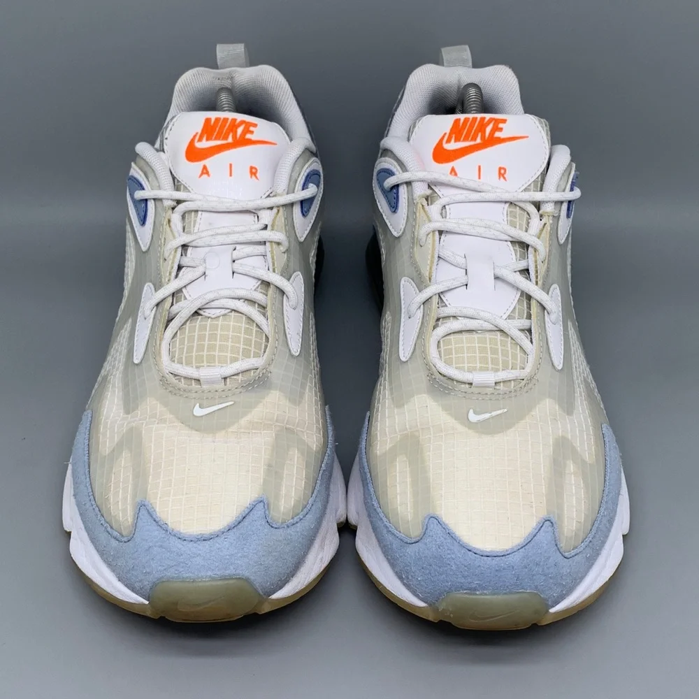 Nike Air Max 200 White Blue‎ Orange Running Shoes CJ0575-100 Men’s Sz 11